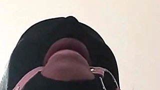 Tied up, Blindfolded and Ballgagged MILF Gets Fucked in Her Mouth, Pussy and Ass