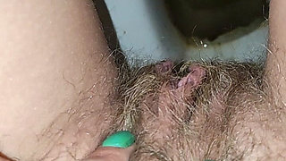 Big Load of Pee From Hairy Pussy