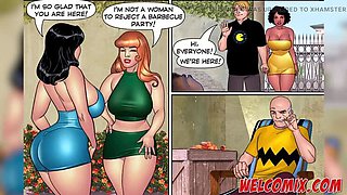 Pervert Father-In-Law Fucks Daughter-In-Law at Backyard BBQ Party - Anal & Big Tits Hentai