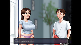 Summertime saga I caught my stepmom rubbing her pussy and then banged her