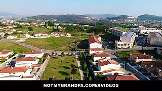 Nasty old man fakes blindness and snoops on hot grand daughter-in-law ava madison