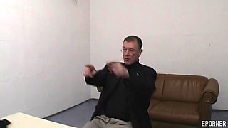 Amateurs Darkhaired babe Came To Satisfy Two Older Guys