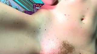 MILF blonde live toys webcam show in shower