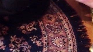 Worshiping the feet of a tattooed gothic lady