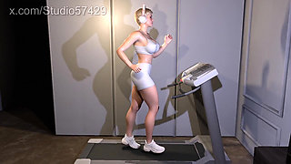 Workout Giantess' Tiny Foot Slave, Sock Smelling Trample
