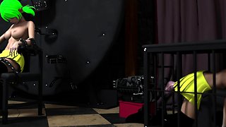 Studs fucked by machines until they squirt on dungeon floor