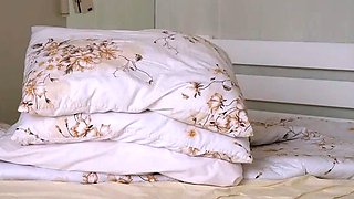 Small tit brunette teen fucks a big cock