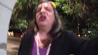 JonasBens Mature TS Sissy Prostitute in Public Outdoor Nudity