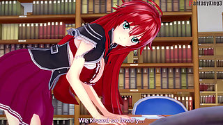 Rias Gremory Sex in the Library - Dxd Ntr Madness Series