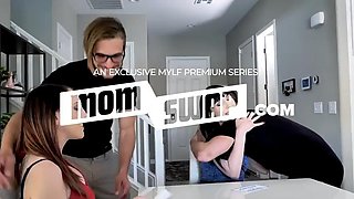 Gorgeous MILF In 80s Leotard And Leggings Gets Deep Mouth And Pussy Stretching Workout By The Pool