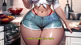 Bouncy girl gives handjob while begging for cock in her pussy - Hentai JOI