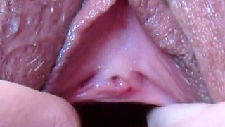 Wet pussy gaping