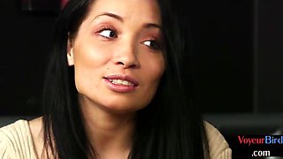 Stunning voyeur bitch teases loser