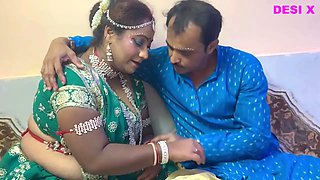 Suhag rat--- Frist night after marriage -- newly bride eating cum like a bitch