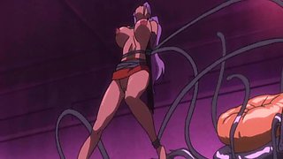 Busty hentai ghetto caught and hard fucked by tentacles monster