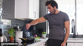 Sophia Locke Begs a Firefighter to Fuck Her Hard in the Kitchen