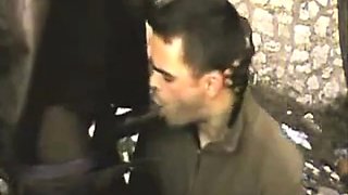 Big Black Cock Barebacks Tight White Ass Outdoors