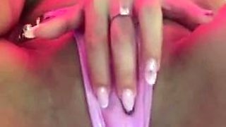 Busty brunette anal solo masturbation
