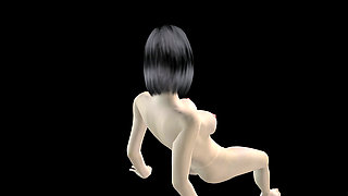 Animated 3D Porn - Very Beautiful Girl Masturbating with Banana Till Orgasm