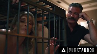 Naive Nina White Finds MILF Neighbor Cory Chase Locked in Cage By Creepy Husband - Big Tits Lesbian Bondage
