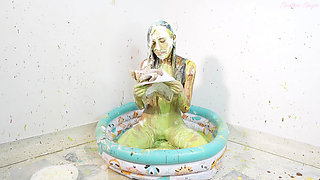 I Am Humiliated as a Presenter with Slime Pie Cake Chocolate