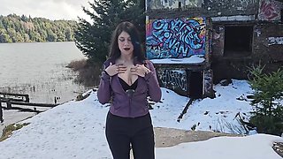 Big Ass Goth Girl Gets Fucked In An Abandoned Hotel - Public