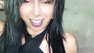 Sensual Black Suit Smoke Tease - Topless Seduction