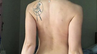 Amateur striptease and Solo masturbation