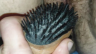 Hairbrush stuck in my girlfriend