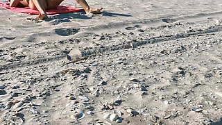 Hot MILF Masturbating on the Nudist Beach Got Caught on Camera