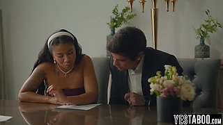 Huge tits Spic bride humped in public