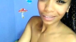 Ebony Webcam Girl Pussy Fingering with Sex Toy