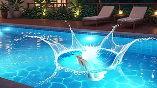 Woman Stripped in Pool Then Fucked Hard All Night Long (AI generated)