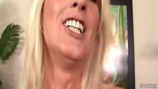 Blonde Mommy in Stockings Likes Black Guys - Interracial vintage hardcore