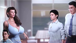 Anime cheerleader gets into some Naruto and Overwatch hentai action