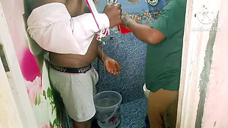 Step Mom Helping Her Injured Step Son to Take Bath and Seduced Him. Finally End up with Nice Mouth Fuck- Full Tamil Audio