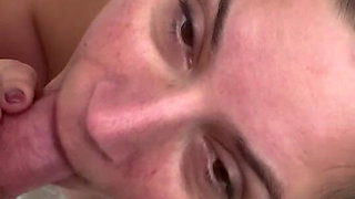 She Gets a Cum Mustache