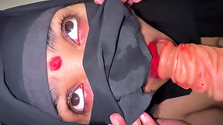 After Coming From College, the Big Cock Make Me Super Horny - Arab Hijab Cute Girl Multiple Orgasm