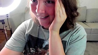 Big tit amateur brunette fucks a dildo close up and hardcore