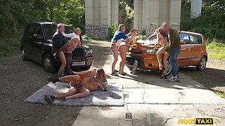 Horny sluts outdoor sex party