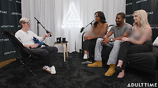 Pornstars Podcast After 3-way! Lexi Lore, Isiah Maxwell, & August Skye the Adult Time Podcast