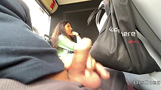 A Stranger Girl Jerked off and Sucked My Dick a Bus Full of People