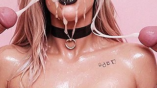 Emma and Jake Sex in Bukkake Party. Blonde Curvy Woman with Big Tits, Big Dick, Creampie, Cumshot, Gangbang, Bukkake