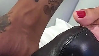 Mibby and Qween in Hot Foot Domination!