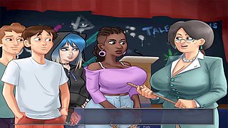 Step sister gets frisky in a music-themed cartoon fantasy