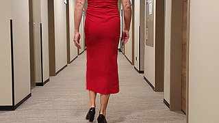 Tranny shows what's under the dress