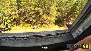 Hunt4k. beauty with Natural Tits cheated in public