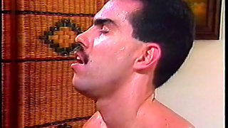 Two guys and one girl will have lots of fun in their bedroom fucking and sucking each other