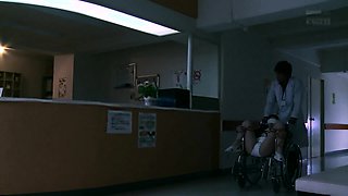 Japanese nurse bound on wheelchair