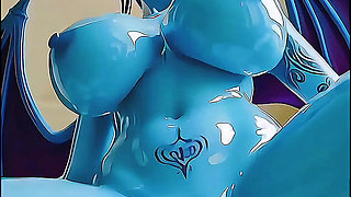 NEON DREAMS - WATER SLUT MONSTER IS HUNGRY FOR CUM!